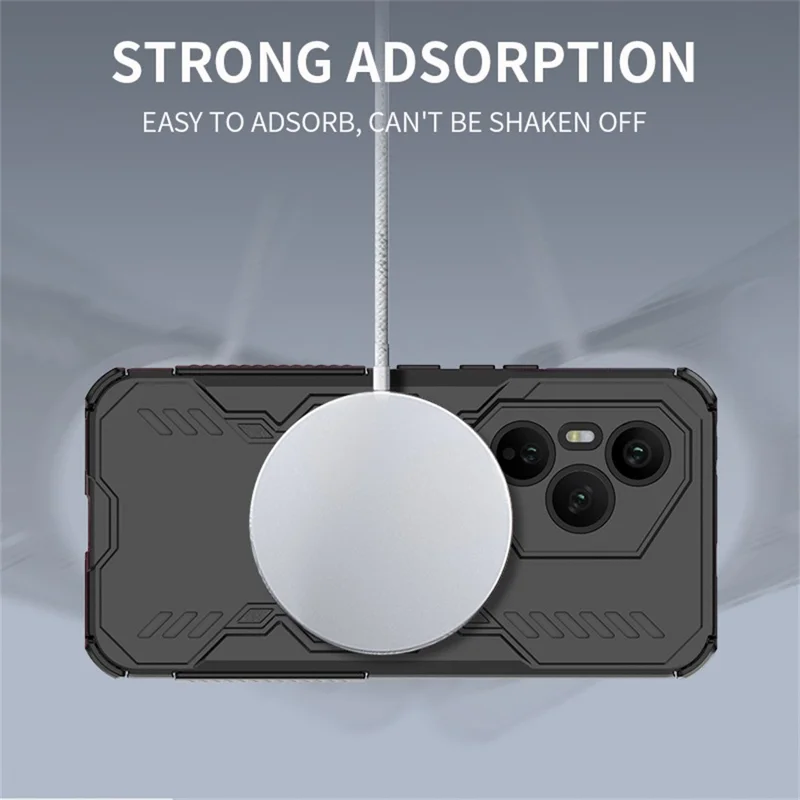 Funda For Honor 400 Pro 5G (Global) Magnética Mariposa Armor Hueca Disipación de Calor PC + TPU - Negro