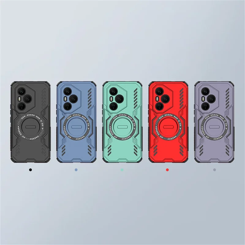 Funda For Honor 400 Pro 5G (Global) Magnética Mariposa Armor Hueca Disipación de Calor PC + TPU - Negro
