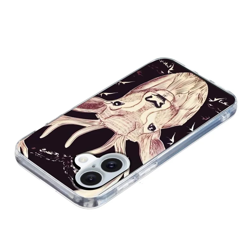 For iPhone 17 Case Pattern Printing Cell Phone TPU Back Cover - Deer Head
