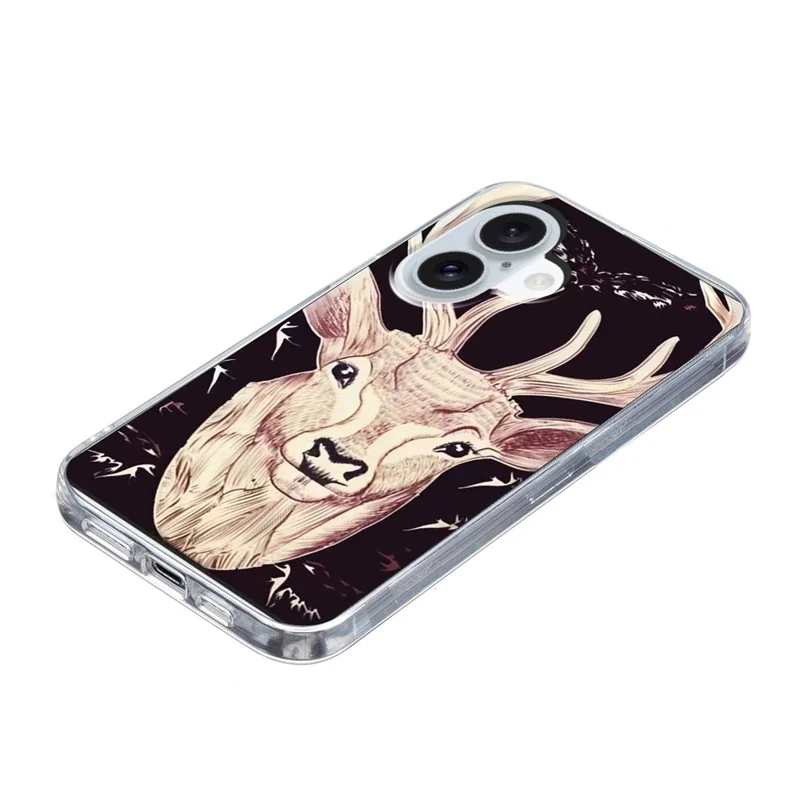 For iPhone 17 Case Pattern Printing Cell Phone TPU Back Cover - Deer Head
