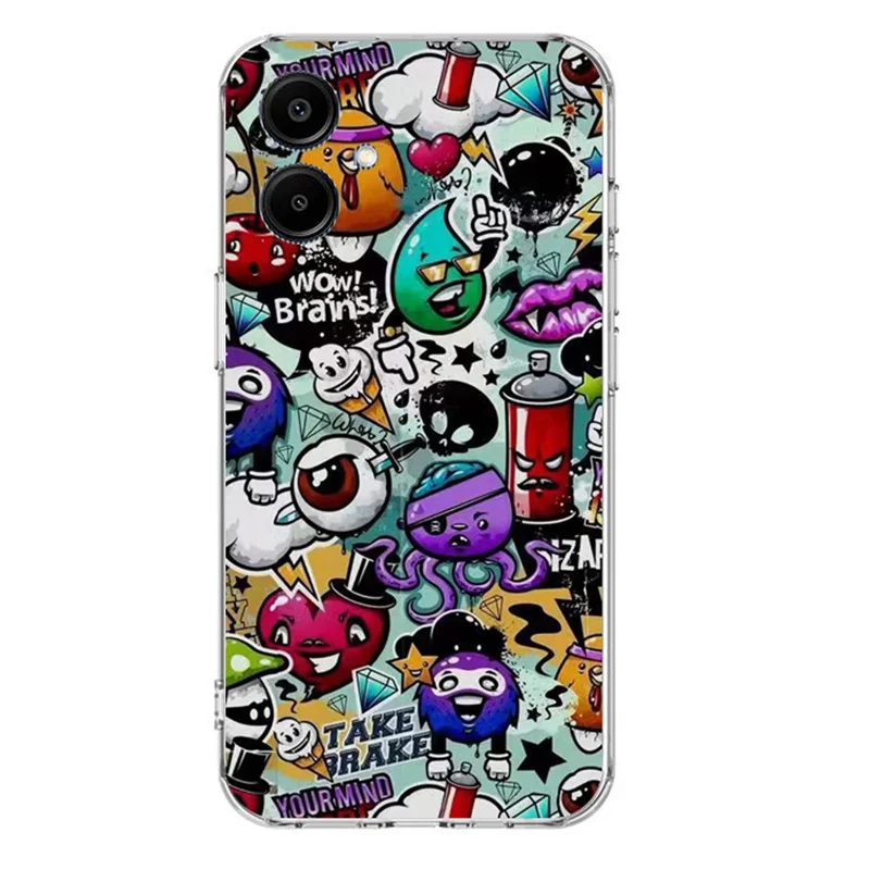 Pour Samsung Galaxy A07 Étui avec Motif Imprimé Coque de Téléphone TPU - Ordures