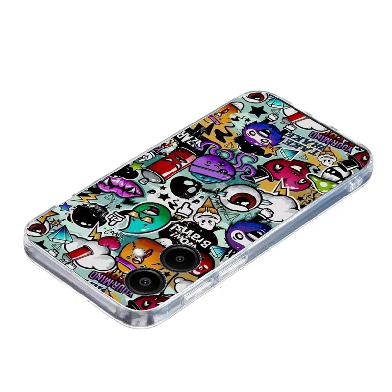 Pour Samsung Galaxy A07 Étui avec Motif Imprimé Coque de Téléphone TPU - Ordures