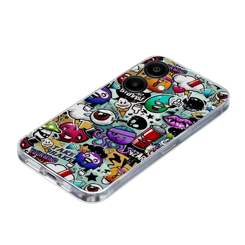 Pour Samsung Galaxy A07 Étui avec Motif Imprimé Coque de Téléphone TPU - Ordures
