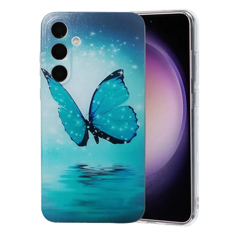 For Samsung Galaxy A17 5G / A17 4G / A26 5G Case Pattern Printing Cell Phone TPU Back Cover - Blue Butterfly