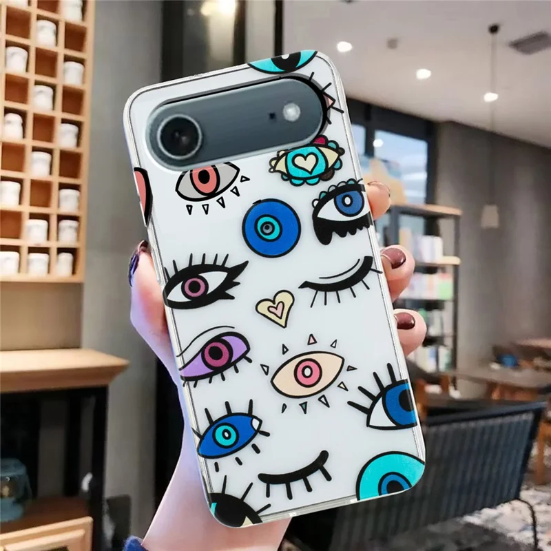 Cover per iPhone 17 in Morbido TPU con Stampa - Mostro con Occhio