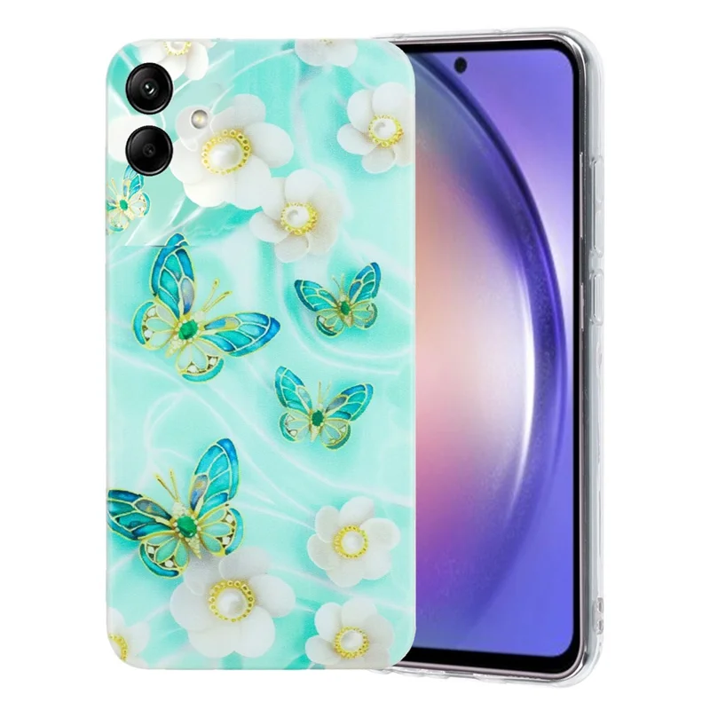 For Samsung Galaxy A07 4G Case Soft TPU Phone Back Cover Pattern Printing - Butterfly Flower
