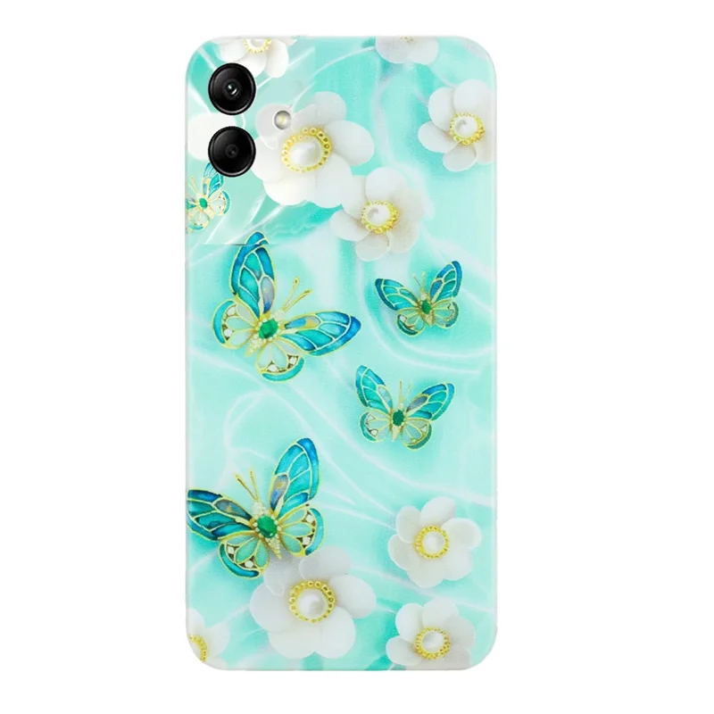 For Samsung Galaxy A07 4G Case Soft TPU Phone Back Cover Pattern Printing - Butterfly Flower