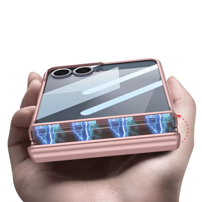 Capa GKK para Samsung Galaxy Z Flip7 5G com Película Protetora de Tela, Proteção de Dobradiça Magnética - Verde Matcha