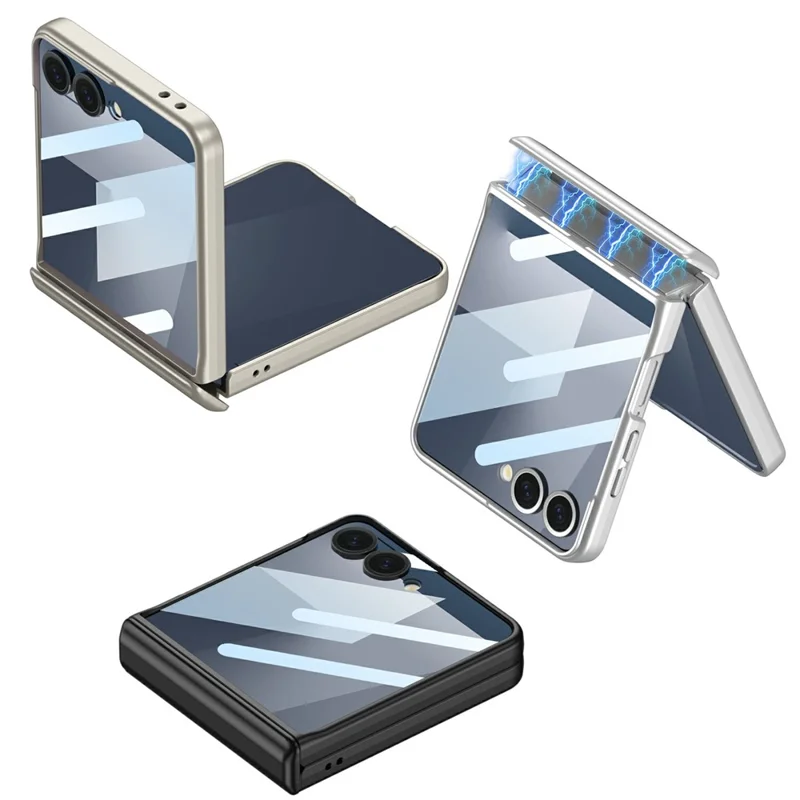 Capa GKK para Samsung Galaxy Z Flip7 5G com Película Protetora de Tela, Proteção de Dobradiça Magnética - Verde Matcha