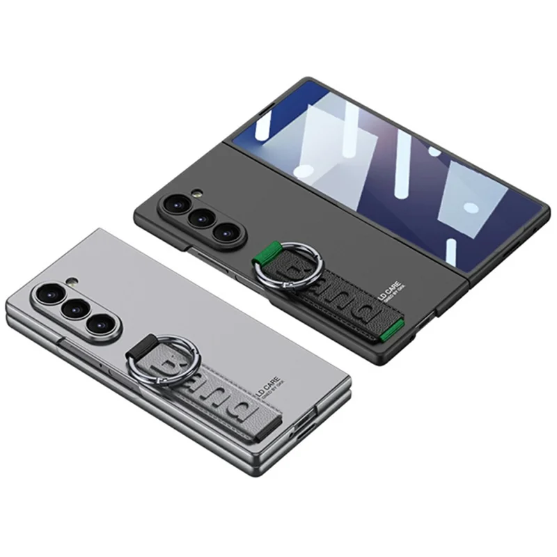 GKK Per Samsung Galaxy Z Fold7 5G Cover per Telefono con Cinturino Protettivo e Pellicola Protettiva HD - Nero