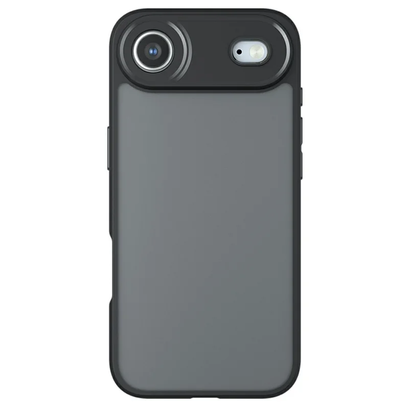For iPhone Air Case Skin-Touch TPU + PC Matte Phone Back Cover, Transparent Black