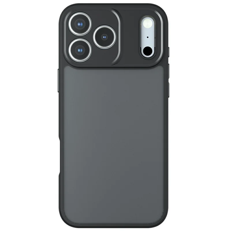 For iPhone 17 Pro Case Skin-Touch TPU + PC Matte Phone Shell, Transparent Black