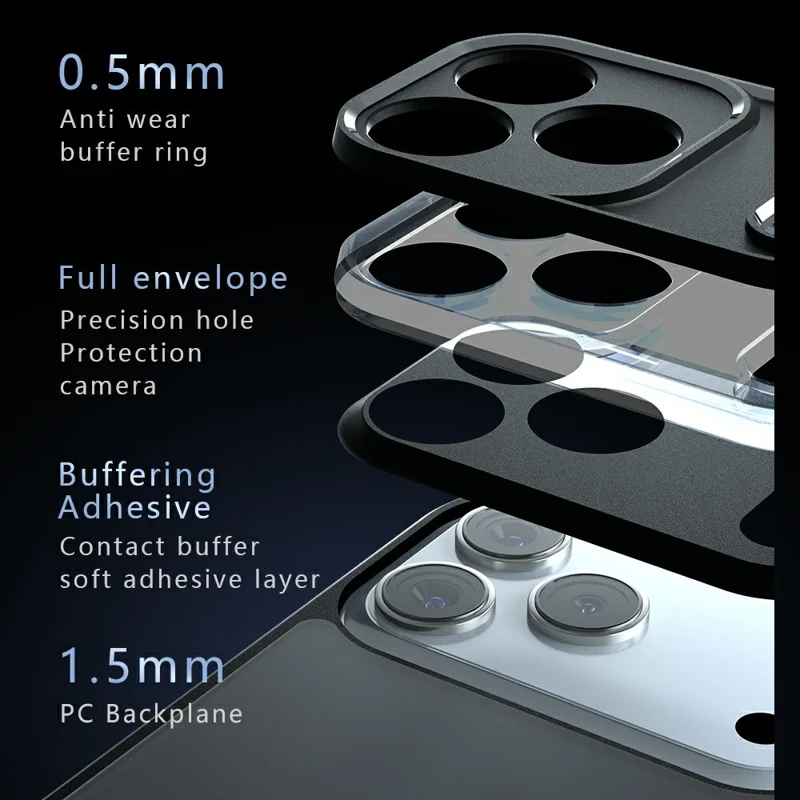 Étui pour iPhone 17 Pro Coque TPU + PC Antichoc Transparente