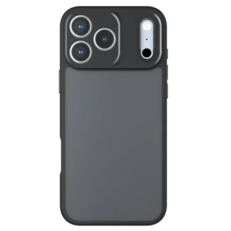 For iPhone 17 Pro Max Case Skin-Touch TPU + PC Matte Phone Back Cover, Transparent Black
