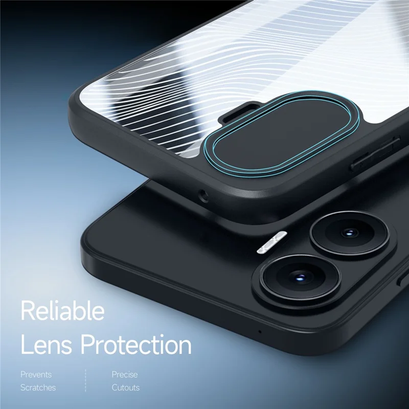 DUX DUCIS Serie Aimo Custodia opaca per Xiaomi Redmi Turbo 4 Pro 5G / Poco F7 5G Custodia per telefono antiurto in TPU + PC, Nero