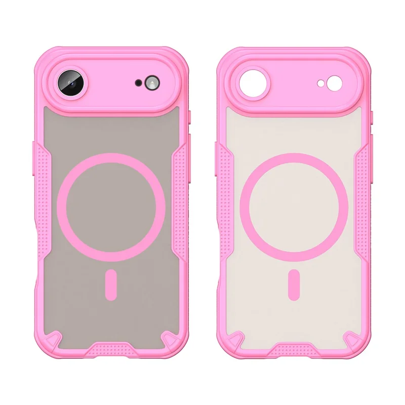 Cover posteriore per iPhone 17 magnetica compatibile con MagSafe in TPU + PC - Rosa
