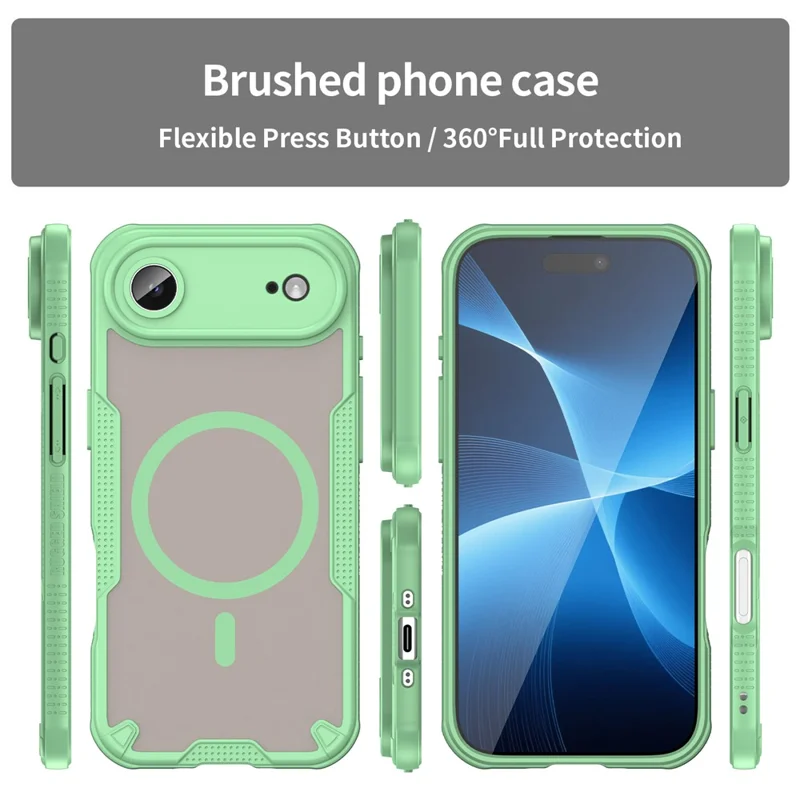 For iPhone Air Magnetic Case Compatible with MagSafe TPU + PC Phone Back Cover - Green