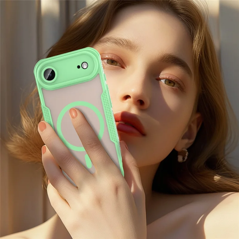 For iPhone Air Magnetic Case Compatible with MagSafe TPU + PC Phone Back Cover - Green