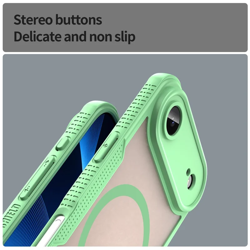 For iPhone Air Magnetic Case Compatible with MagSafe TPU + PC Phone Back Cover - Green