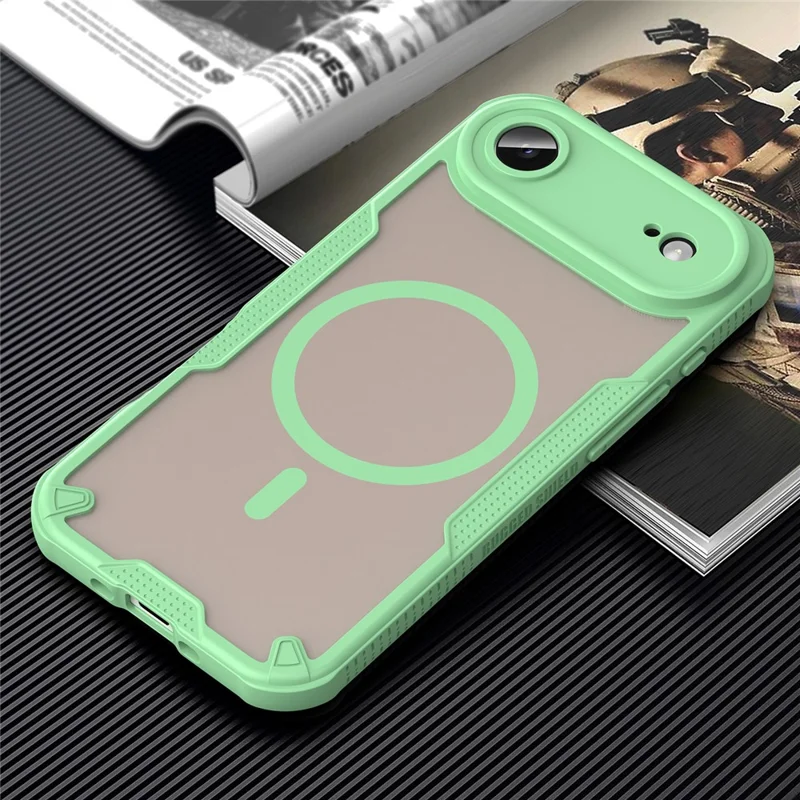 For iPhone Air Magnetic Case Compatible with MagSafe TPU + PC Phone Back Cover - Green