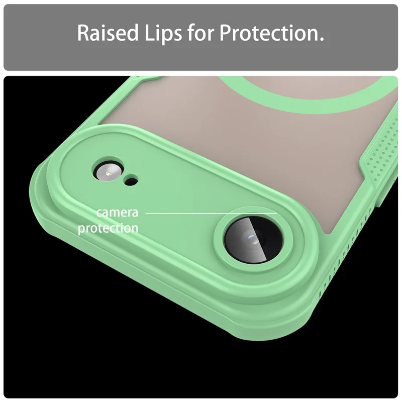 For iPhone Air Magnetic Case Compatible with MagSafe TPU + PC Phone Back Cover - Green