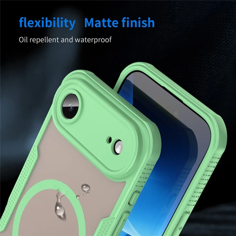 For iPhone Air Magnetic Case Compatible with MagSafe TPU + PC Phone Back Cover - Green