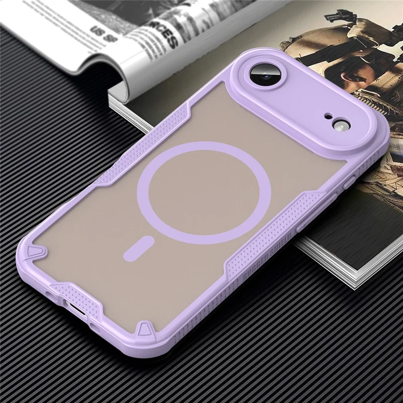 For iPhone Air Magnetic Case Compatible with MagSafe TPU + PC Phone Back Cover - Purple