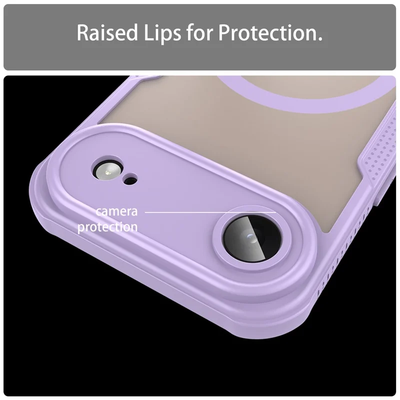 For iPhone Air Magnetic Case Compatible with MagSafe TPU + PC Phone Back Cover - Purple