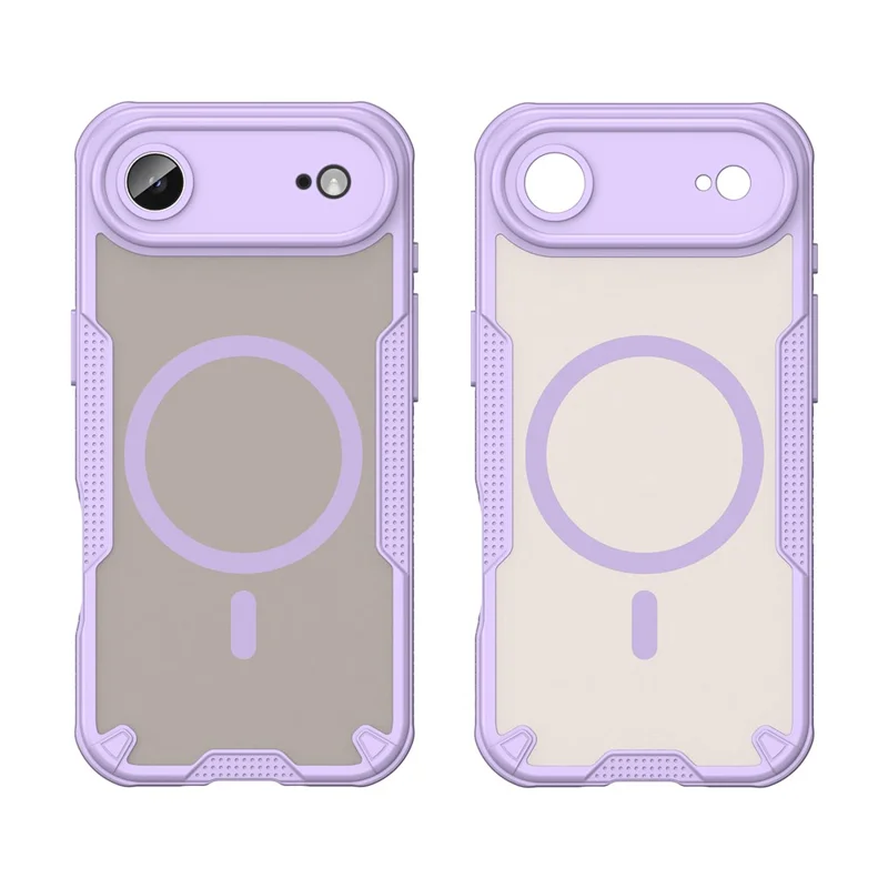 For iPhone Air Magnetic Case Compatible with MagSafe TPU + PC Phone Back Cover - Purple