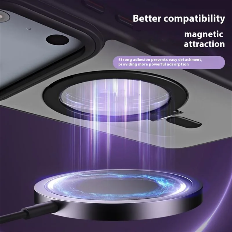 Obudowa na iPhone 17 Pro, etui TPU + akrylowe z ukrytym magnetycznym podstawką - Szary