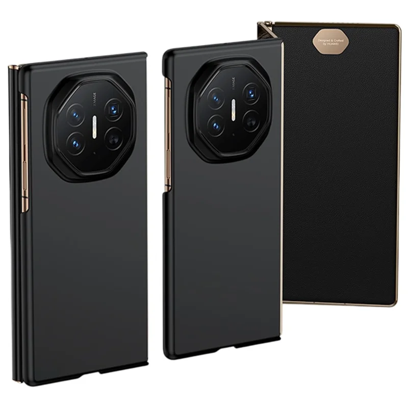 For Huawei Mate XT Ultimate Case Skin-Touch Texture Hard PC Folding Phone Cover - Black
