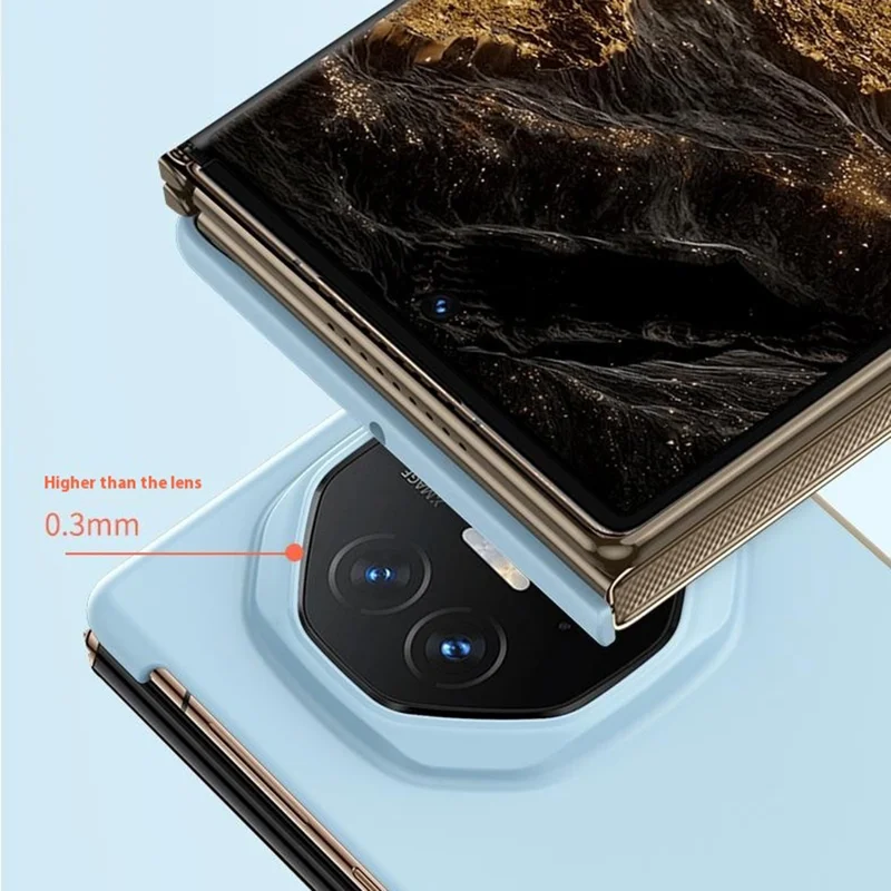For Huawei Mate XT Ultimate Case Skin-Touch Texture Hard PC Folding Phone Cover - Black