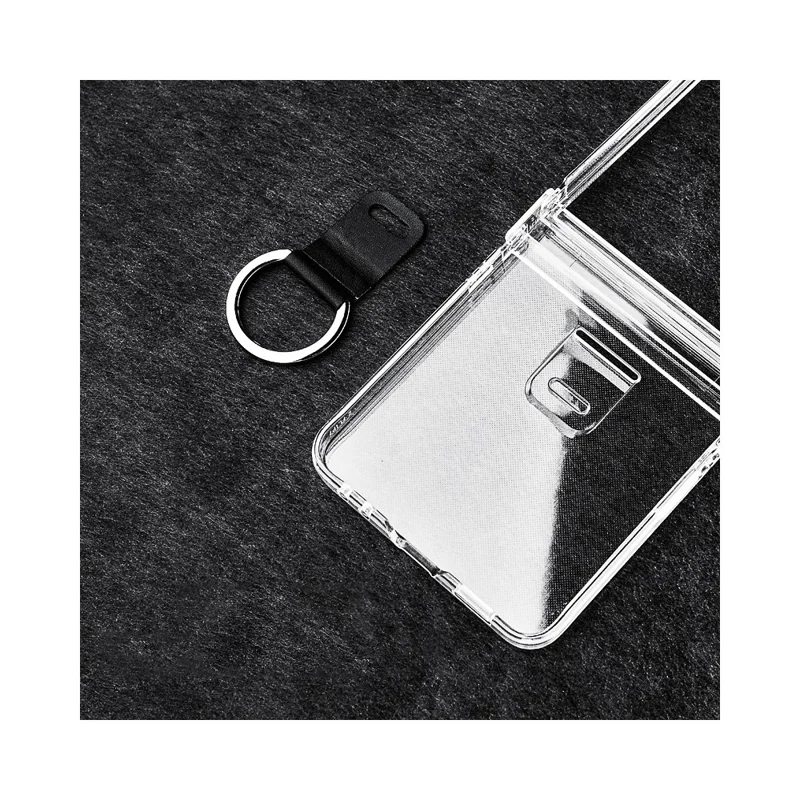 Cover per Samsung Galaxy Z Flip7 5G con Protezione Cerniera PC Trasparente Antiurto con Anello da Dito