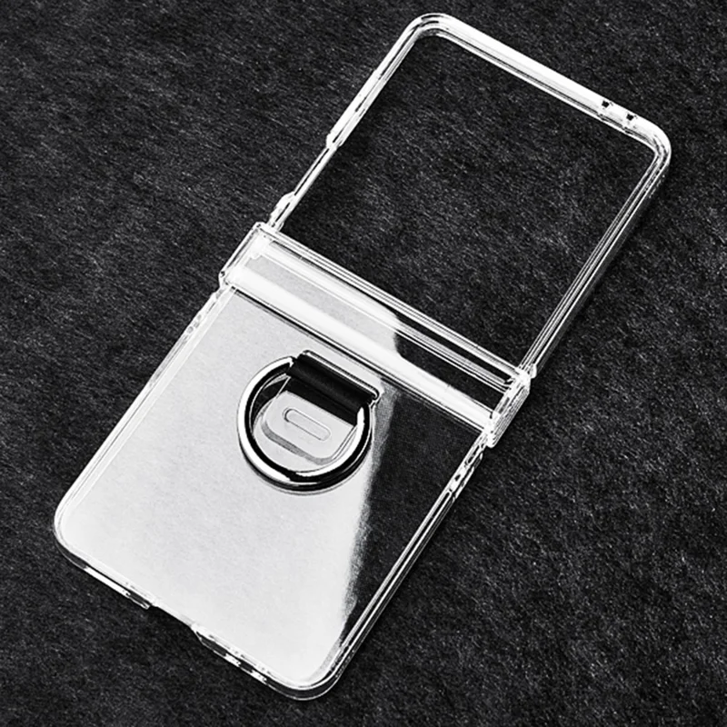 Cover per Samsung Galaxy Z Flip7 5G con Protezione Cerniera PC Trasparente Antiurto con Anello da Dito