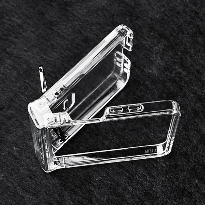 Cover per Samsung Galaxy Z Flip7 5G con Protezione Cerniera PC Trasparente Antiurto con Anello da Dito