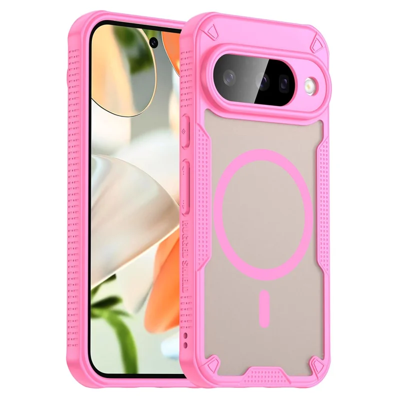 For Google Pixel 10 Magnetic Case Compatible with MagSafe TPU + PC Phone Back Cover - Pink