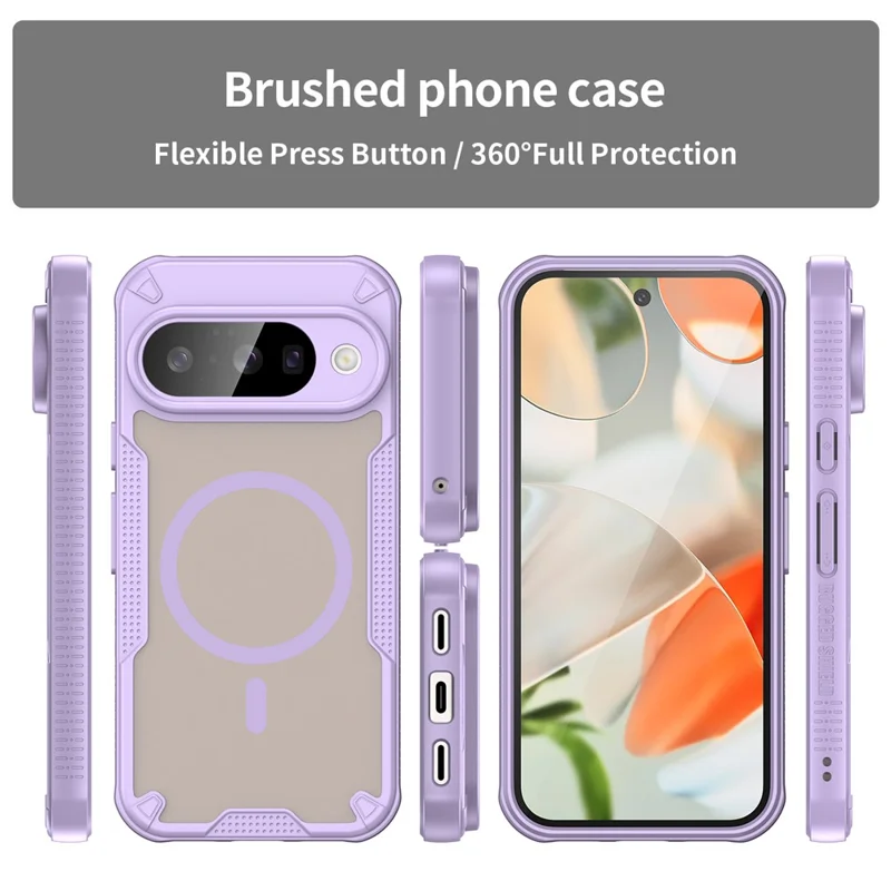 For Google Pixel 10 Magnetic Case TPU + PC Phone Back Cover - Purple