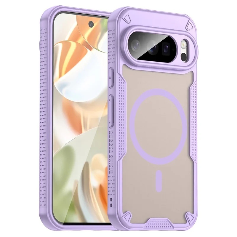 For Google Pixel 10 Pro Magnetic Case TPU + PC Phone Back Cover - Purple