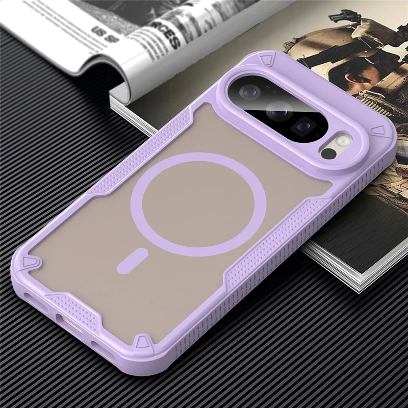 For Google Pixel 10 Pro Magnetic Case TPU + PC Phone Back Cover - Purple