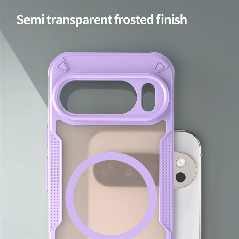 For Google Pixel 10 Pro Magnetic Case TPU + PC Phone Back Cover - Purple