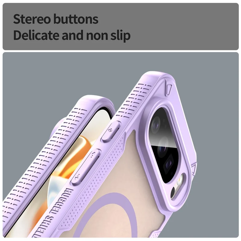 For Google Pixel 10 Pro Magnetic Case TPU + PC Phone Back Cover - Purple