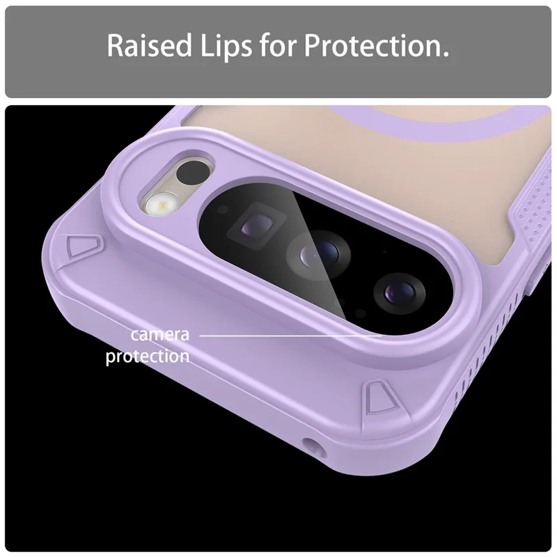 For Google Pixel 10 Pro Magnetic Case TPU + PC Phone Back Cover - Purple