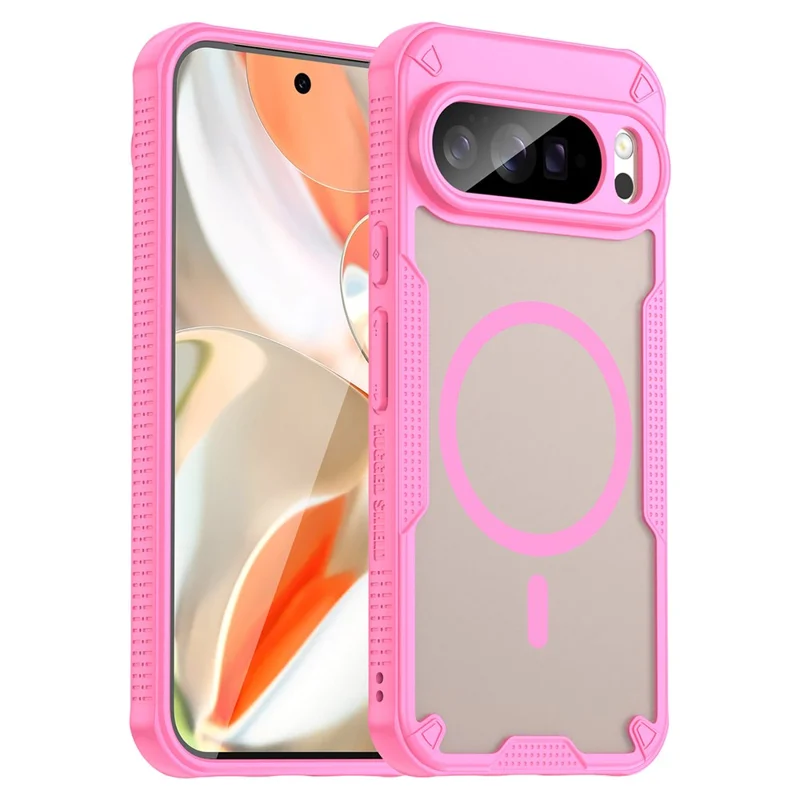 For Google Pixel 10 Pro XL Magnetic Case Compatible with MagSafe TPU + PC Phone Back Cover - Pink