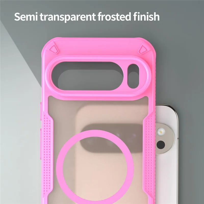 For Google Pixel 10 Pro XL Magnetic Case Compatible with MagSafe TPU + PC Phone Back Cover - Pink
