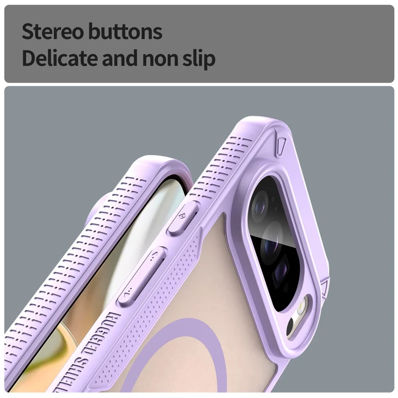 For Google Pixel 10 Pro XL Magnetic Case Compatible with MagSafe TPU + PC Phone Back Cover - Purple