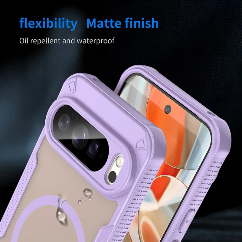 For Google Pixel 10 Pro XL Magnetic Case Compatible with MagSafe TPU + PC Phone Back Cover - Purple