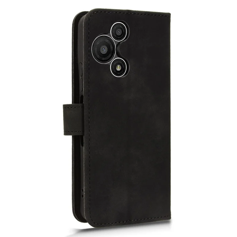 For TCL 60 NxtPaper 4G Leather Case Skin Feel Anti Drop Wallet Flip Phone Cover - Black