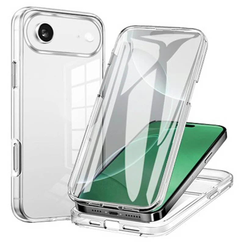 Étui d'air pour iPhone 17 Coque en TPU avec cadre transparent Coque arrière en acrylique avec film PET