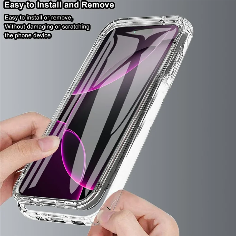 Étui d'air pour iPhone 17 Coque en TPU avec cadre transparent Coque arrière en acrylique avec film PET