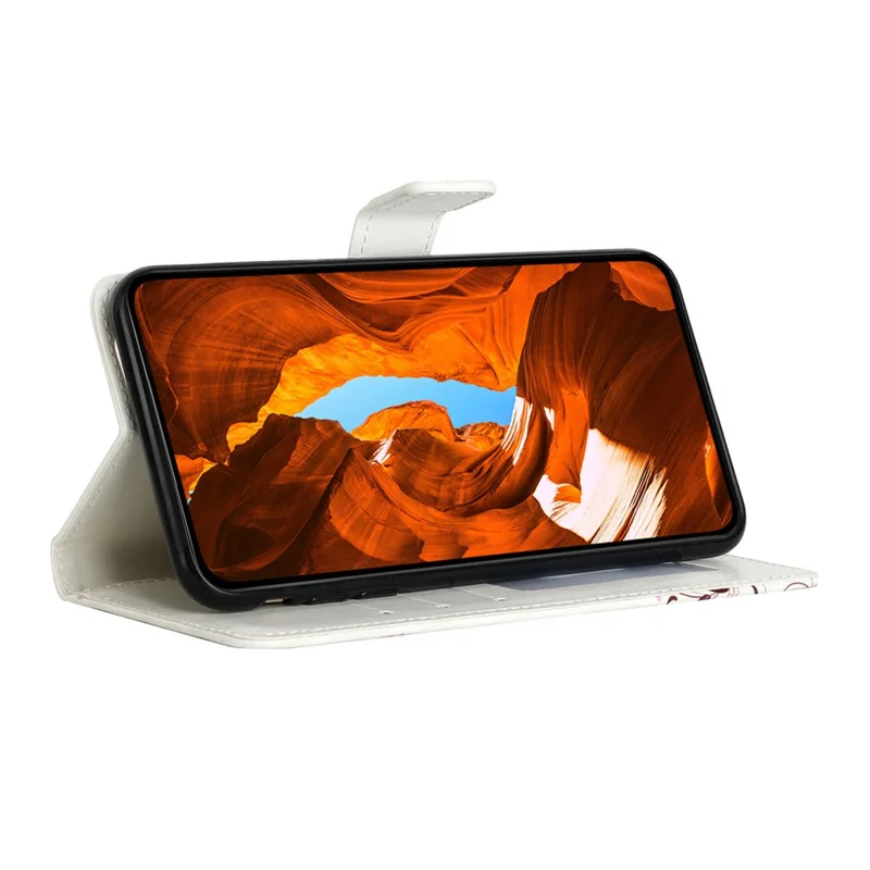 Voor iPhone 17 Pro-hoesje 3D creatief patroon PU leer standaard telefoonhoesje - Blauwe vlinder